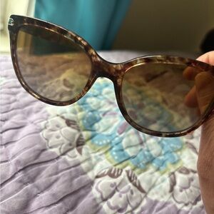 Coach Tortoise Cat-Eye Sunglasses with Brown Gradient Lenses